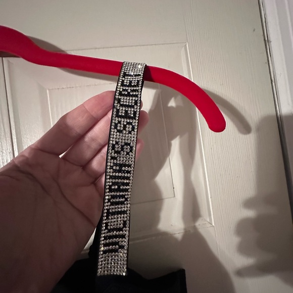 Victoria's Secret Black Satin Bra with Embellished Straps - Picture 3 of 6